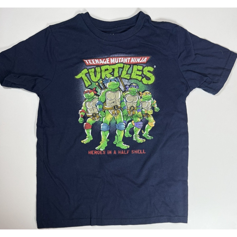 Teenage Mutant Ninja Turtles TMNT Shirt Kids Size M 8 Blue